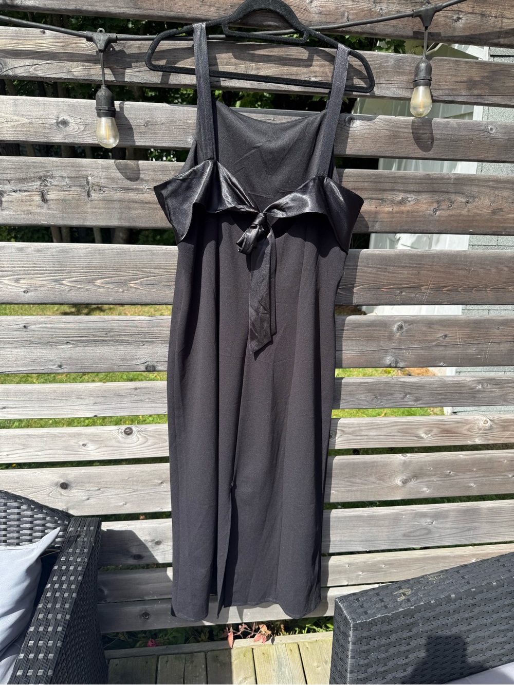 Isaac Mizrahi Black Sleeveless Maxi Dress with Back Tie Detail